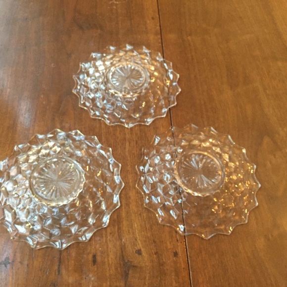 Vintage American Fostoria cubist desert plates - Picture 3 of 3